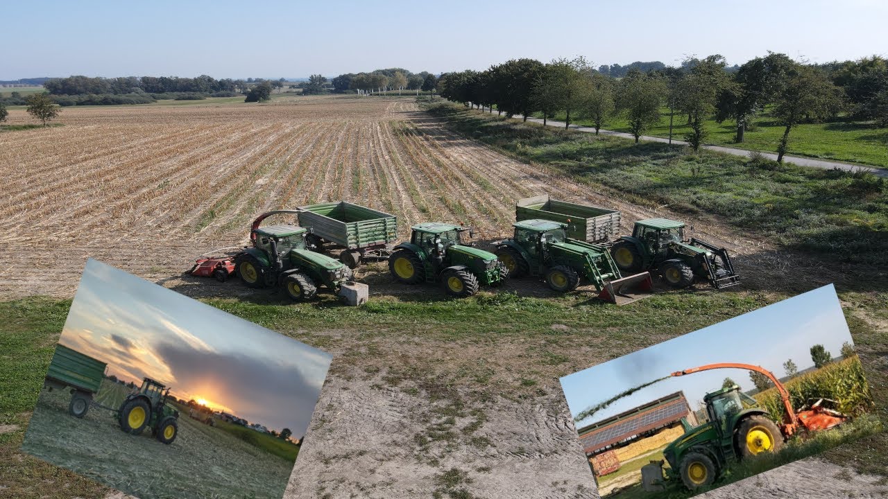 Gro&szlig;einsatz Maish&auml;ckseln 2020 - 4x John Deere farmer corn harvest Maisernte