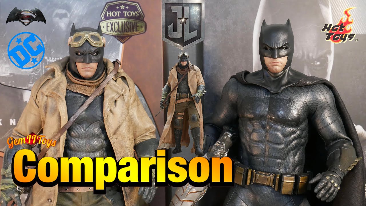 Hot Toys Knightmare Justice League Batman MMS372 MMS455 DC BVS Zack Snyder's JL Comparison ホットトイズ