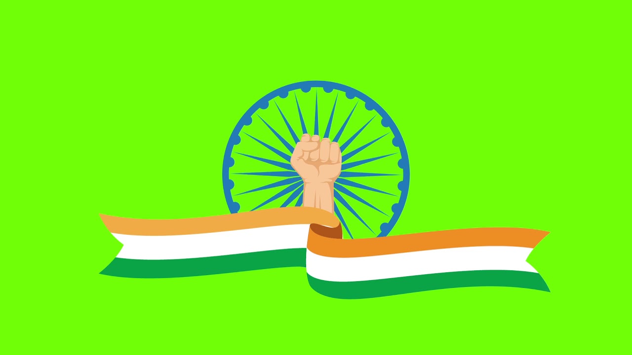India Flag #1 - 4K Green screen FREE high quality effects
