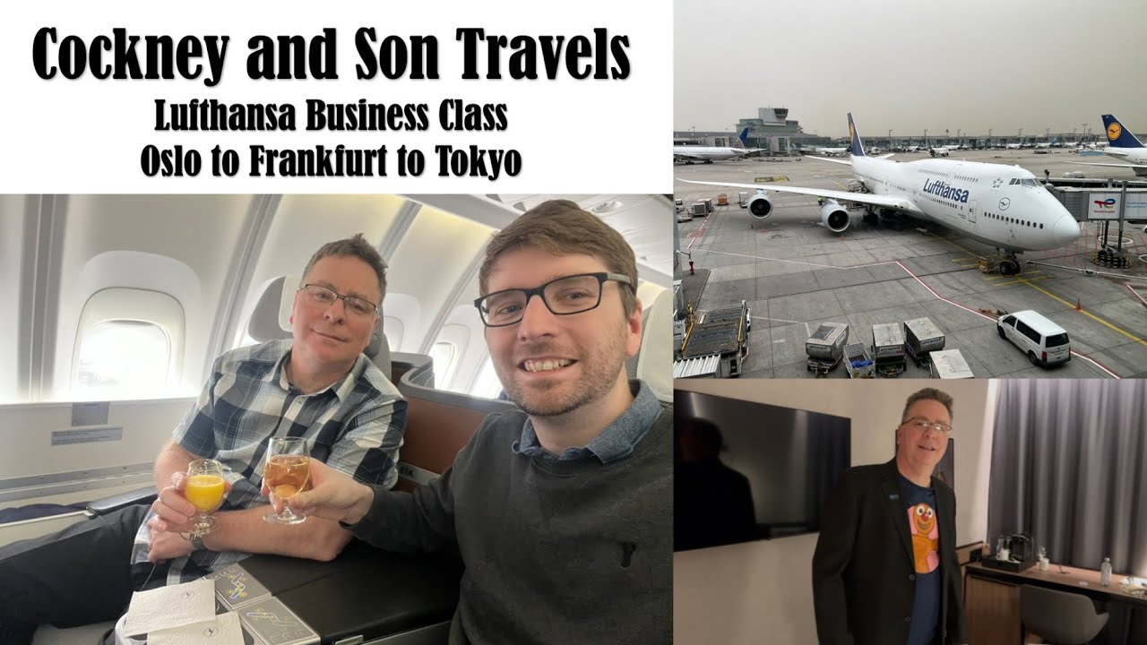 Lufthansa Business Class Oslo to Frankfurt to Tokyo Boeing 747-8 / Airbus A320