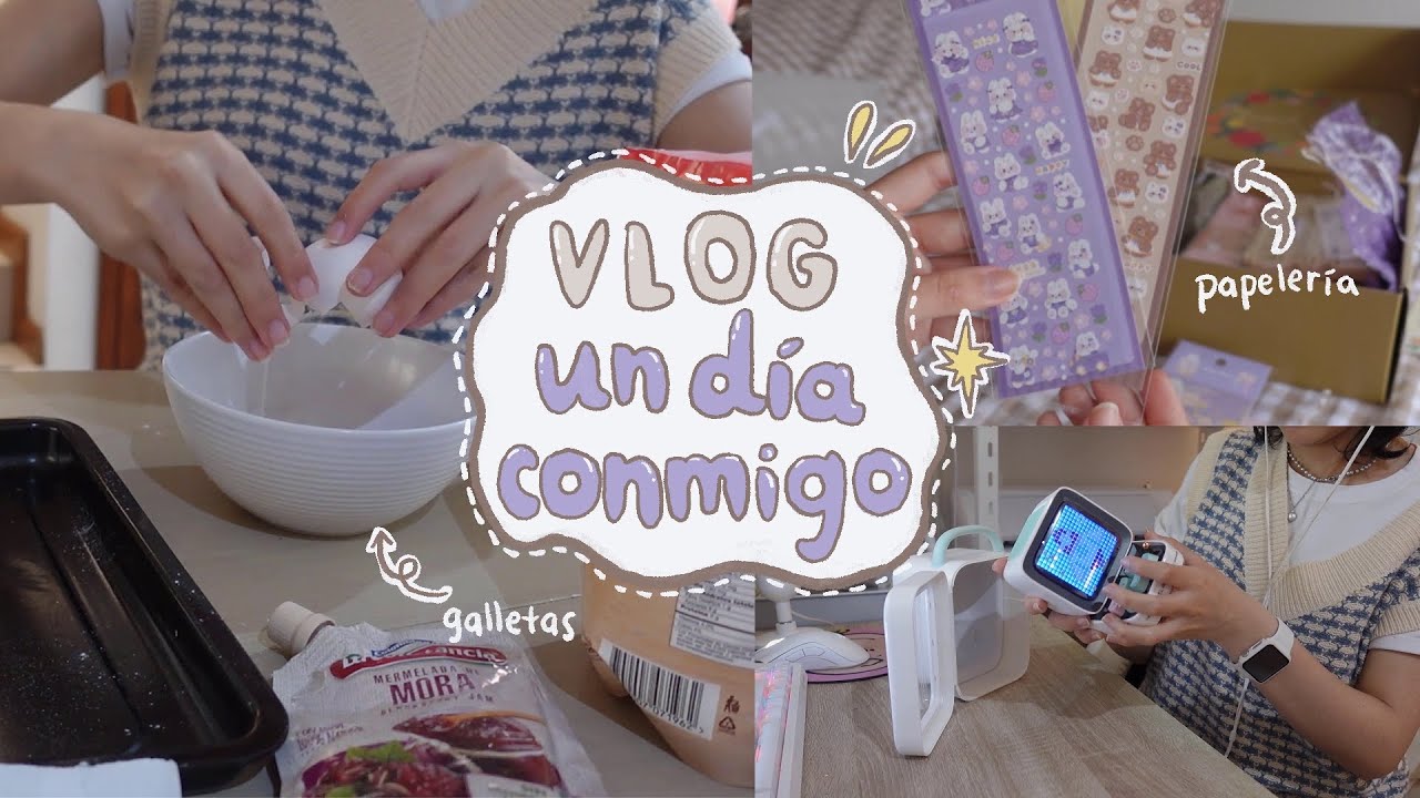 🥛vlog: haciendo galletas🍪 unboxing papelería y decoración 📦