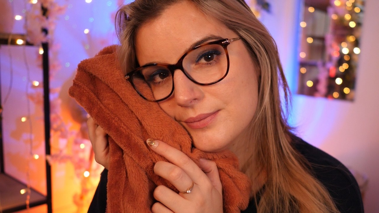 ASMR pour dormir quand tu es malade 🤒 Massage crânien, soin avec vapeur + relaxation ♡