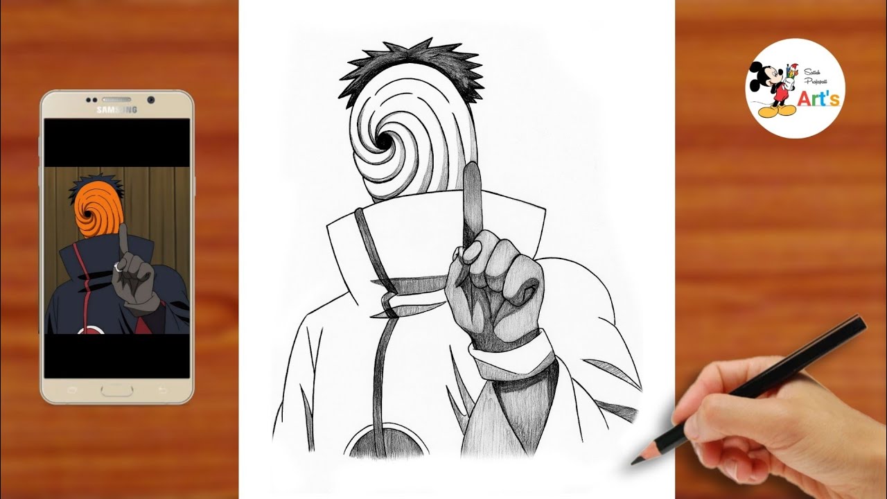 How To Draw Obito Uchiha - Step by Step || Naruto Drawing Toturiol 