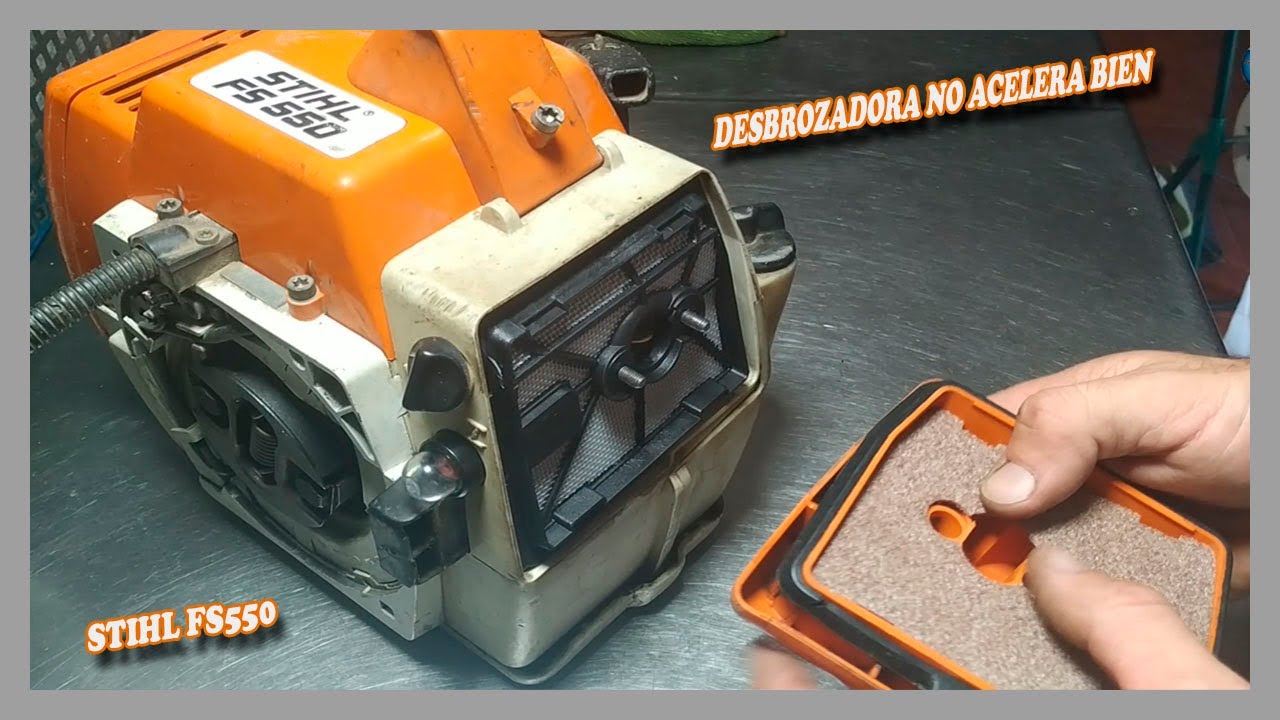 Desbrozadora Stihl FS 550 no acelera bien | Diagn&oacute;stico y reparaci&oacute;n