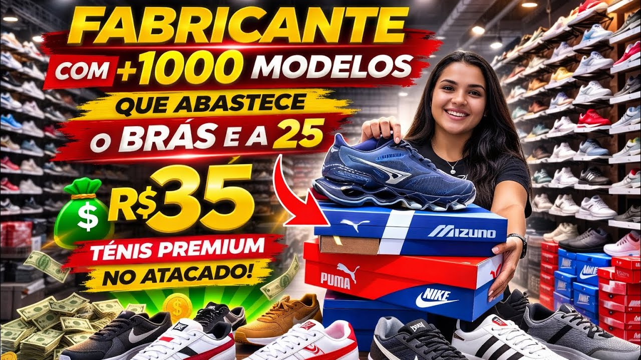 DESCOBRI O FABRICANTE QUE ABASTECE TÊNIS NO BRÁS E NA 25 DE MARÇO! AGORA VOCÊ PODE COMPRAR DA FONTE!