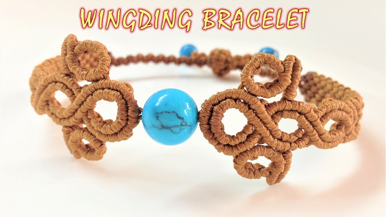 Macrame bracelet tutorial: The simple wingding - Hướng dẫn thắt dây vòng tay uốn lượn