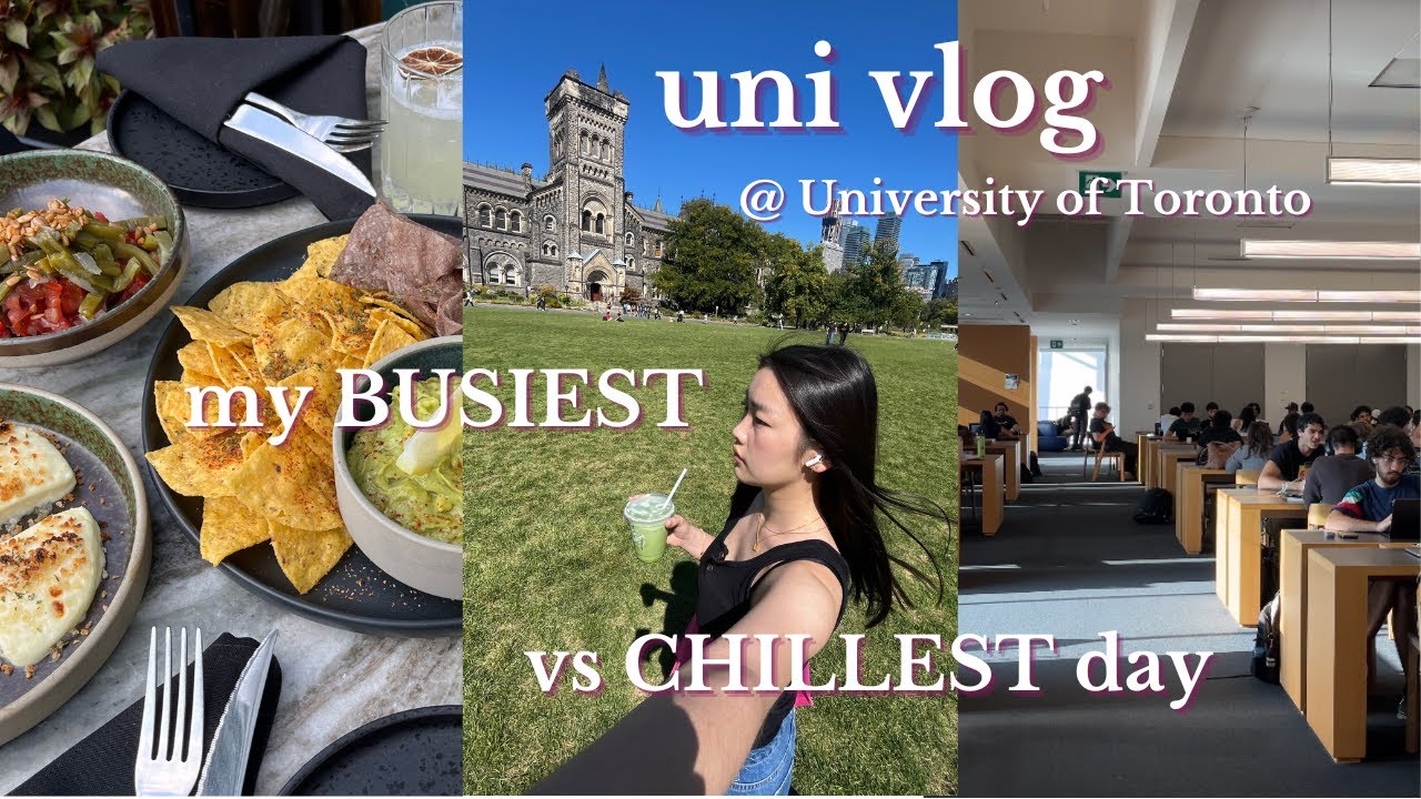 realistic days in my life as a junior at the University of Toronto vlog: my BUSIEST vs CHILLEST day