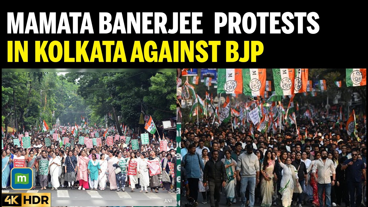 Mamata Banerjee and TMC Leaders Protest against BJP In Kolkata