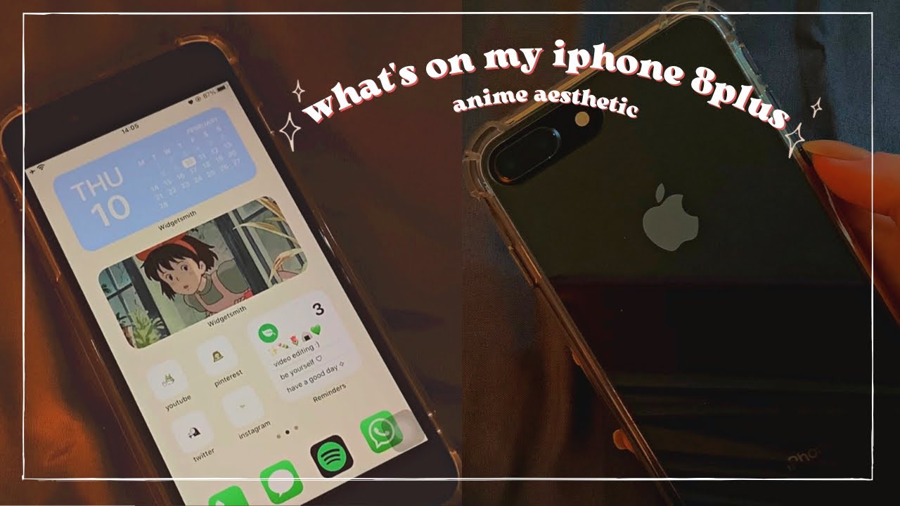 what's on my iphone 8 plus 🌷| ios15 anime aesthetic