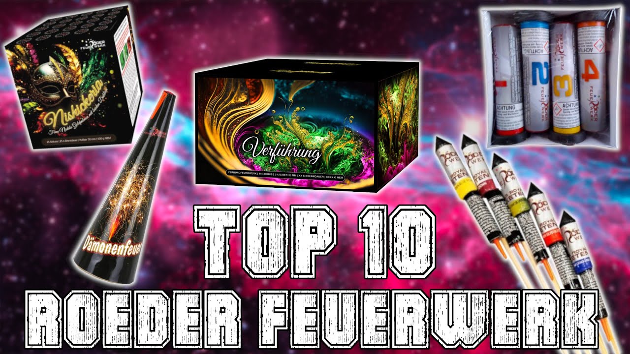 TOP 10 RÖDER FEUERWERK PRODUKTE 🔥