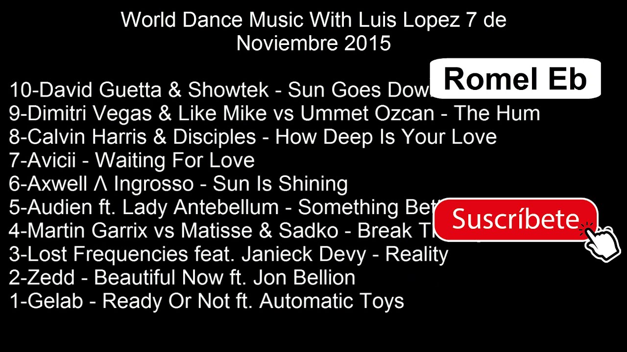 World Dance Music With Luis Lopez 7 de Noviembre 2015