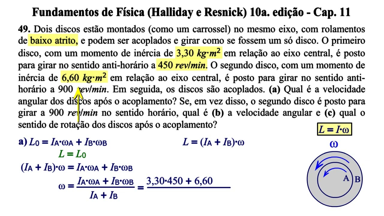 Aula 49 - Fundamentos de Física (Halliday e Resnick) 10a. Edição - Cap 11.