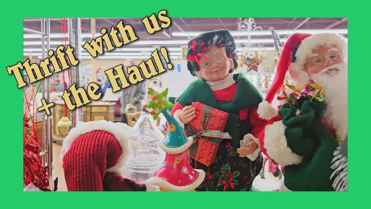 SHOP with Us at 3 Mn Thrift Stores for Vintage Retro Christmas Decor + FUN THRIFT HAUL Show & Tell!