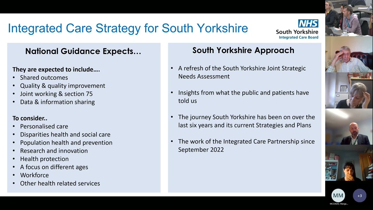 South Yorkshire Integrated Care Partnership (ICP) meeting recording 20/12/2022