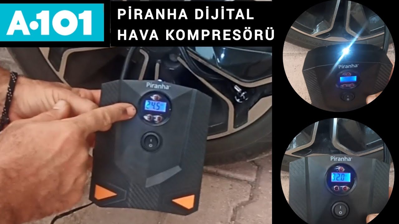 Her Araca Lazım. A101 de Satılan Piranha Dijital Hava Kompresörü İnceleme ve Lastik Şişirme Testi