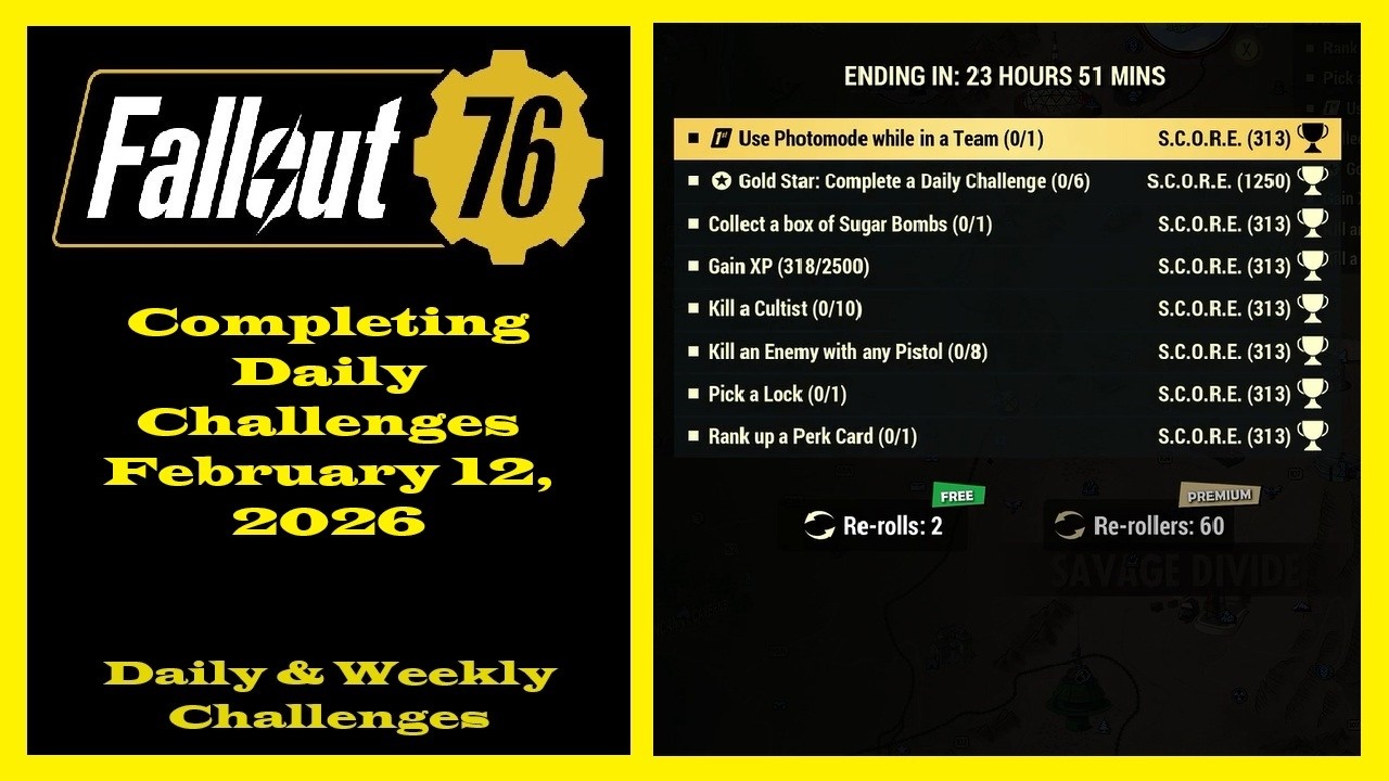 Completing Daily Challenges For February 12, 2026 - Fallout 76 Daily Challenges Guide