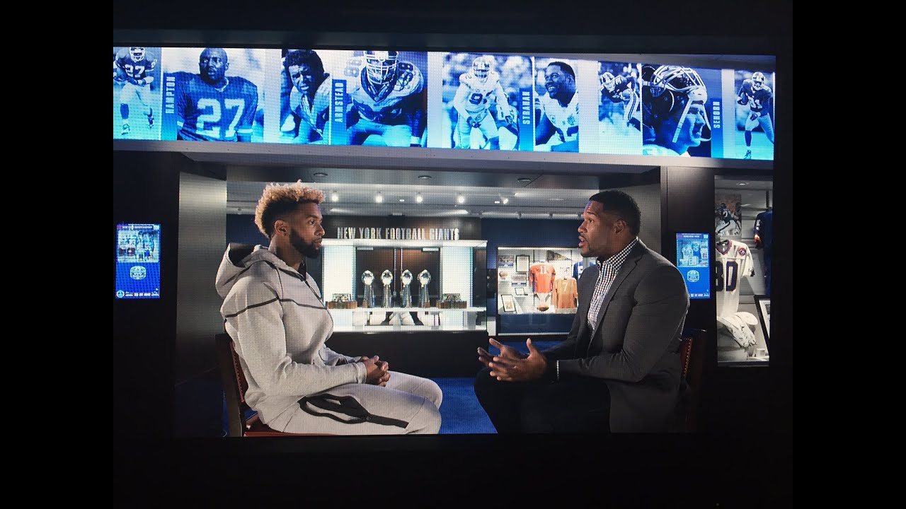 Odell Beckham Jr. and Michael Strahan