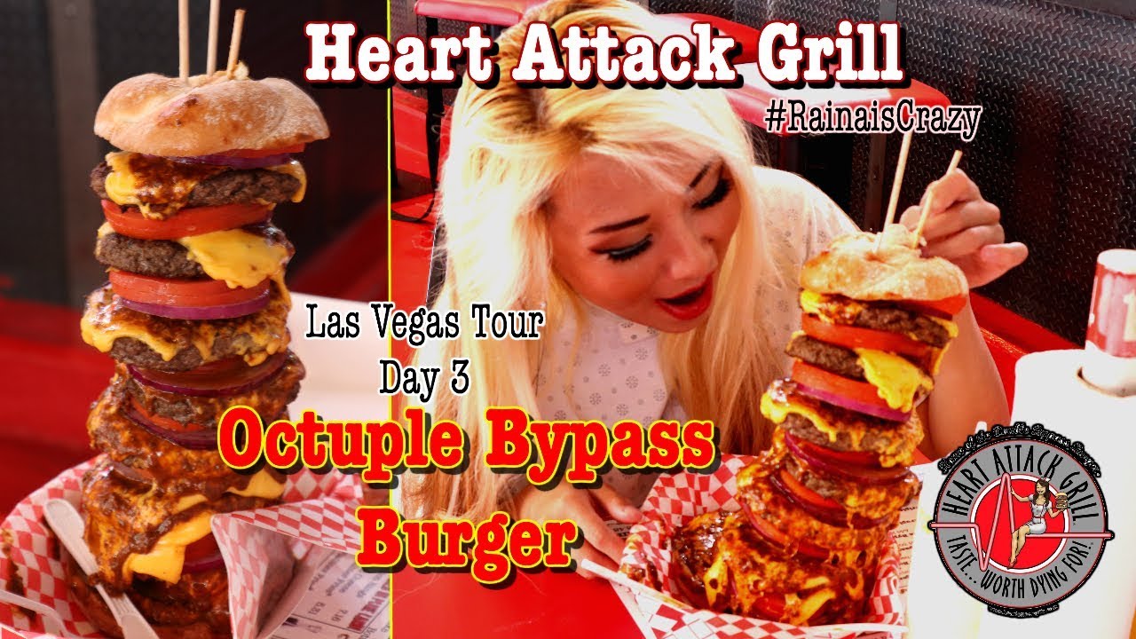 Heart Attack Grill Octuple Bypass Burger | Las Vegas Day 3 | RainaisCrazy