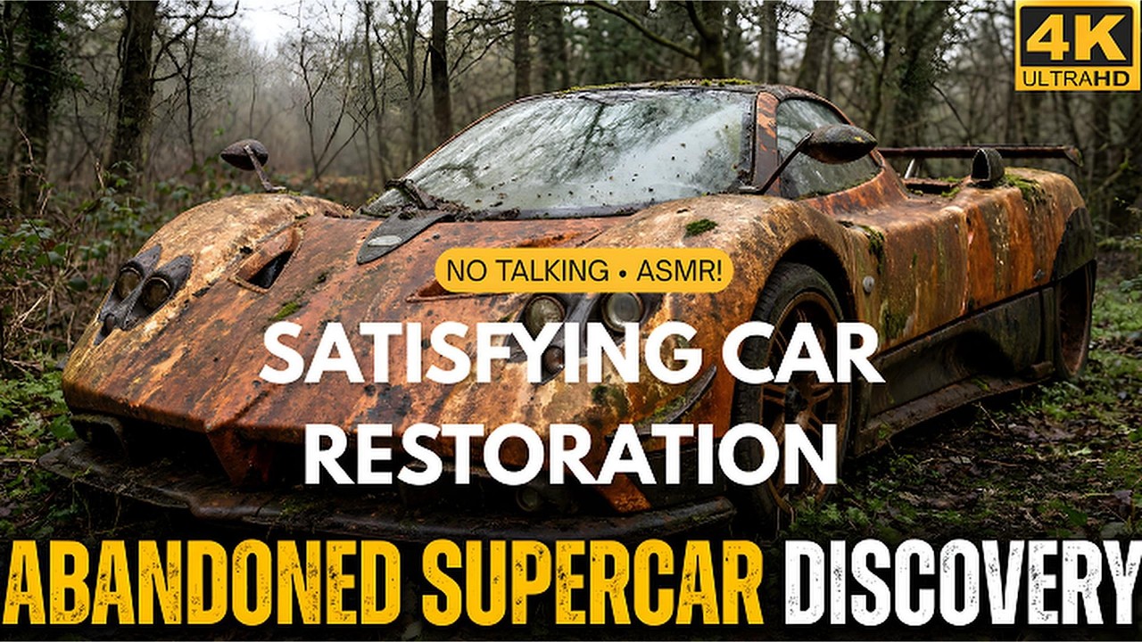 Silent 4K ASMR | A Forgotten Pagani Zonda HP Barchetta on a Tow Truck #asmrrestoration