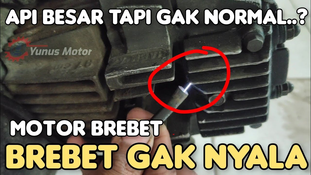 Aneh..?Api besar, busi baru tapi motor brebet tidak bisa nyala..? simak penyebabnya.