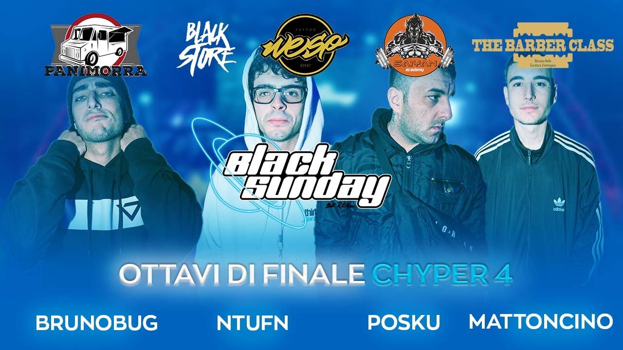 BRUNO BUG vs NTUFN vs POSKU vs MATTONCINO (Ottavi di Finale, Cypher 4) - 2ª TAPPA BLACK SUNDAY