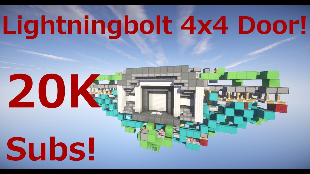 [20K Subs!] Fastest Possible 4x4 Piston Door - Opens in 0.15 Seconds!