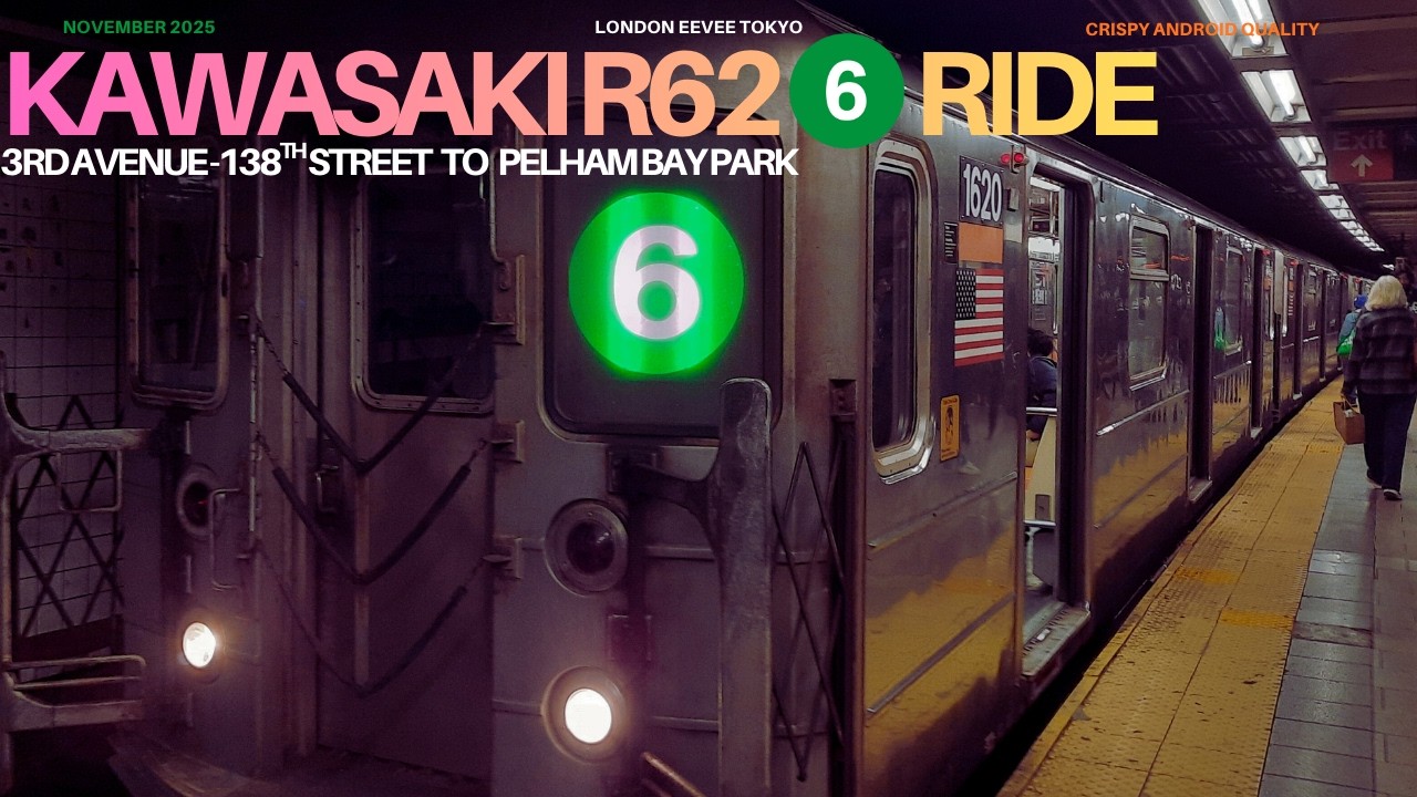 R62 6 Express train ride: 3rd Av-138th St to Pelham Bay Park