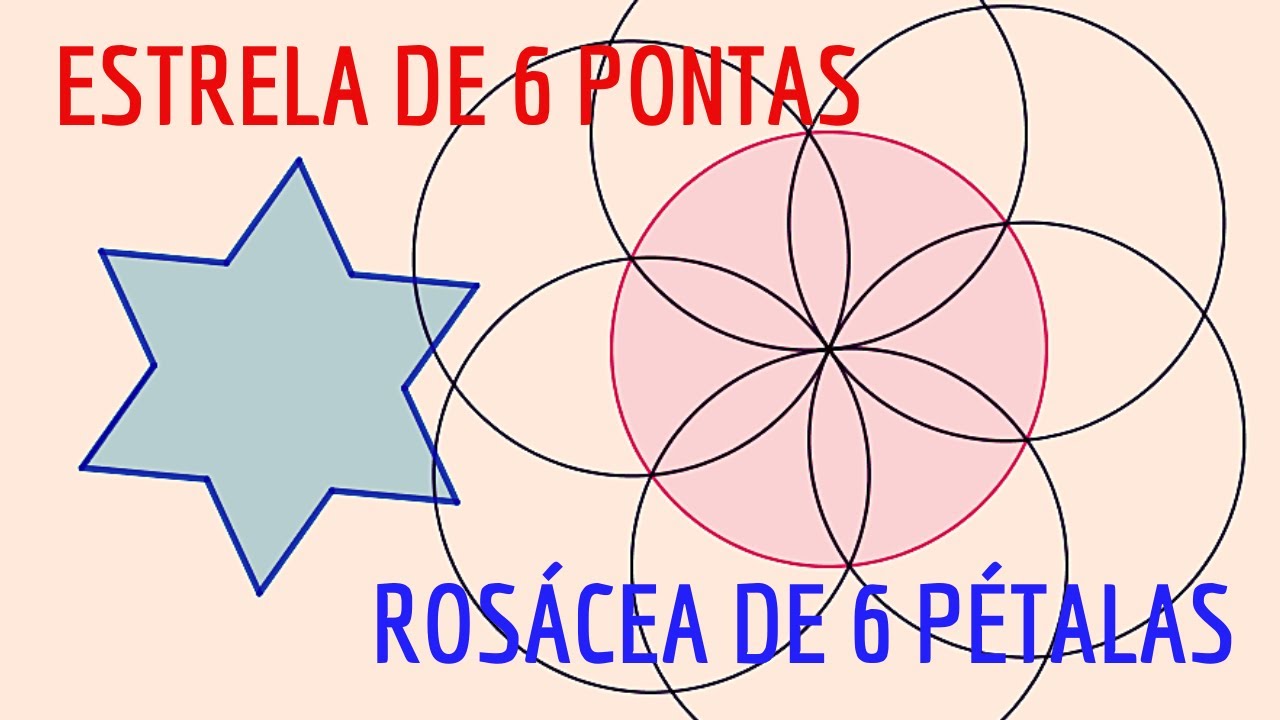 Como Fazer Estrela de 6 pontas e Rosácea de 6 pétalas