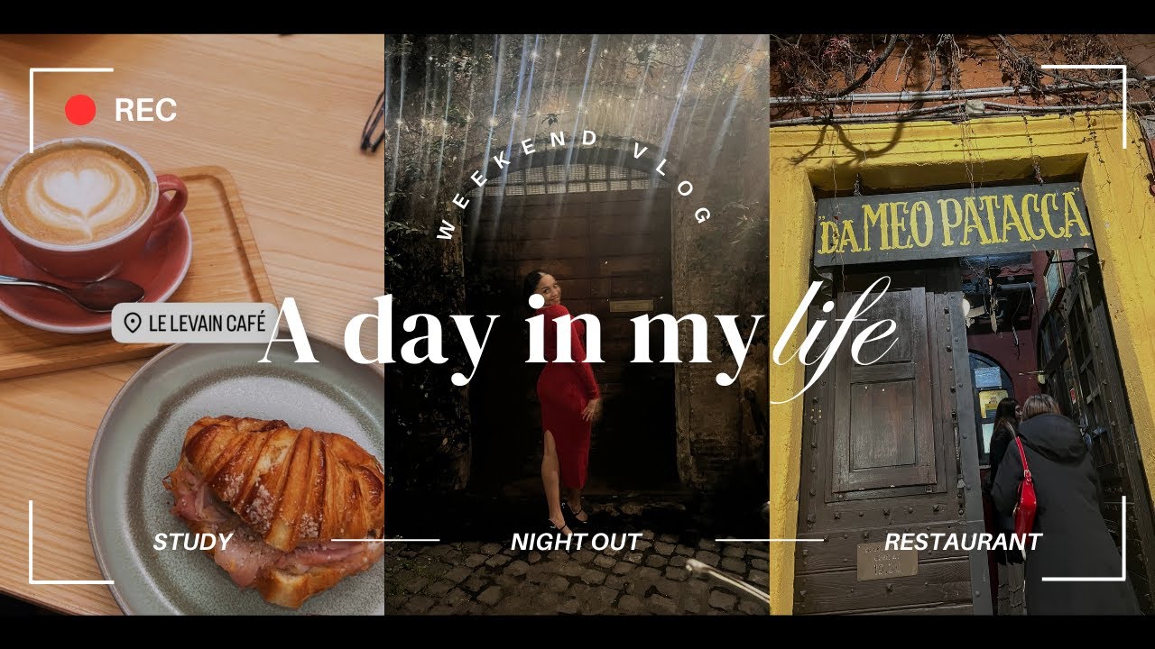 WEEKEND VLOG IN ROME: Study Day 📚| Dinner in TRASTEVERE🍝