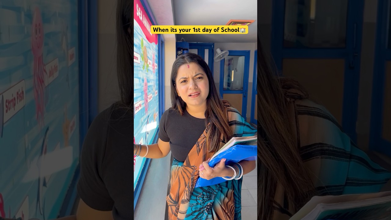 Jab apka school me pehla din ho to y hota hai👩&zwj;🏫😂 #shorts #funnyshorts #ytshorts #teacherlife