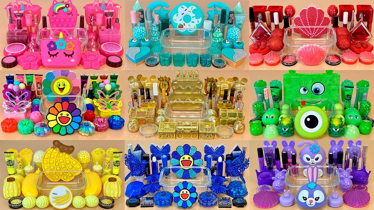 9 in 1 Video BEST of COLLECTION COLORED SLIME. 💯% Satisfying Slime Video 1080p