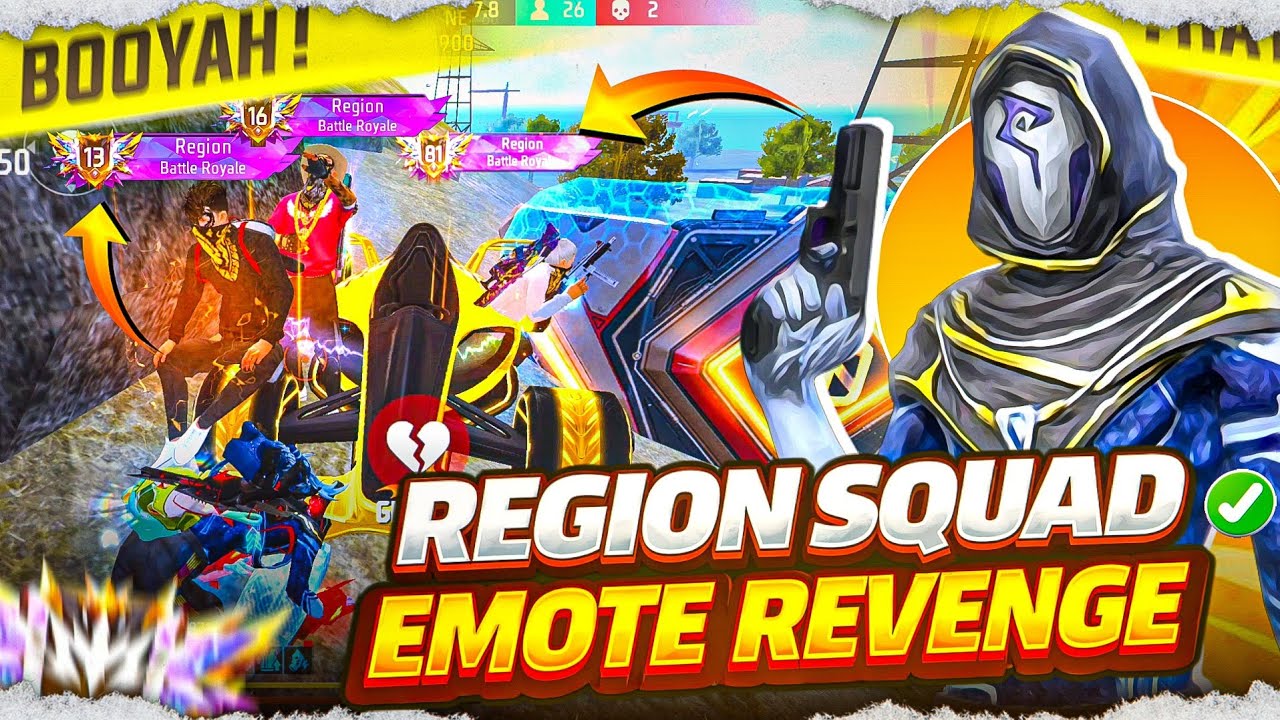 Chhapri Region Squad Emote Revange 🗿| Grandmaster Region Top 1 Pushing 