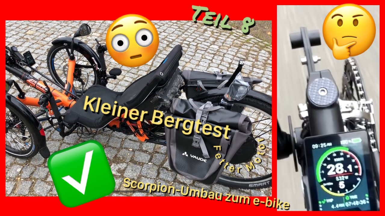 #8 Velomobil fetzt 😁 Motortest am „Berg“ 🗻