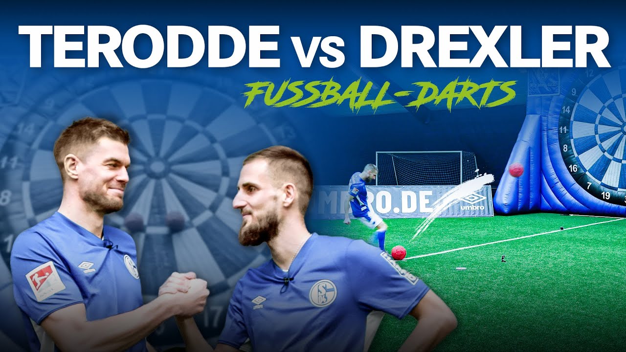 Krimi zwischen TERODDE & DREXLER an der Scheibe! | Fußball-Darts Challenge | FC Schalke 04