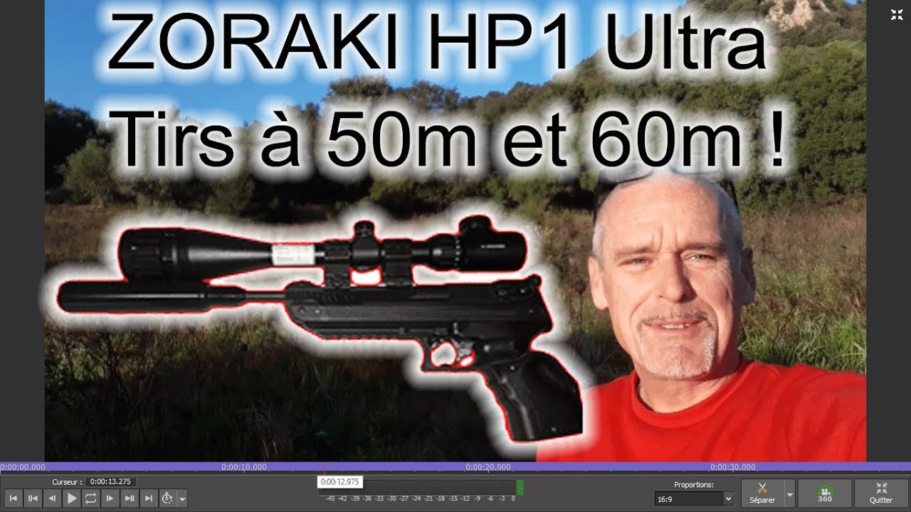 Zoraki HP1 Ultra : Tirs à 50m et 60m