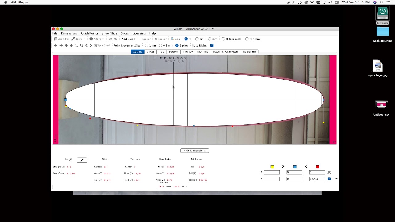 AKU Shaper Program - How to make & print a full size template.