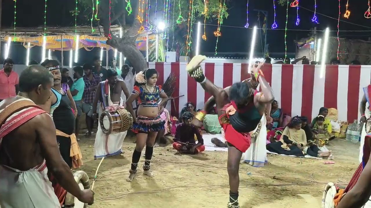தென்காசி மாவட்டம் வடநத்தம்பட்டியில் தஞ்சாவூர் ஜோதி கரகாட்டம் நிகழ்ச்சி 
