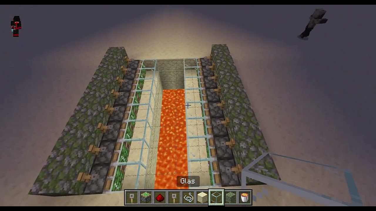 Minecraft maar ik kan over lava lopen