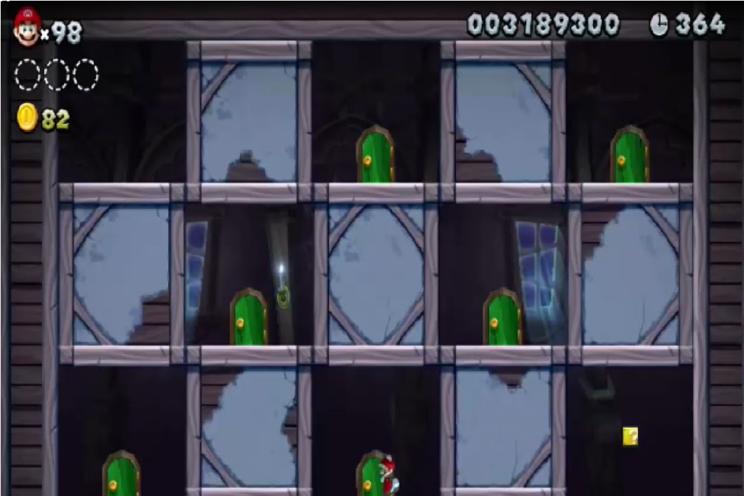New Super Mario Bros. U - Zuckerwattenwolkenzone-Geisterhaus - Rotation im Geisterhaus (+Geheimasg)