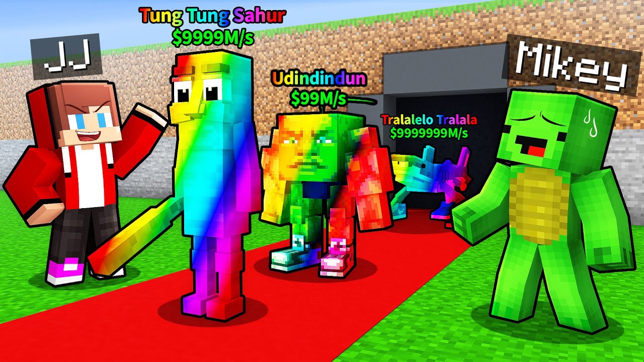 JJ Steal Mikey&rsquo;s Brainrot in Minecraft (Maizen)