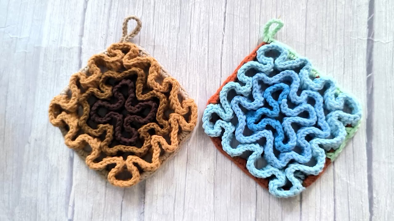 Crochet washcloth pattern, handmade dishcloth for beginner, Easy
