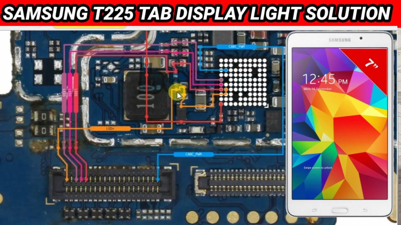 Samsung  galaxy Tab A7 lite  T225 Display Light Problem Solution | Samsung tab t225 Lcd light FIX