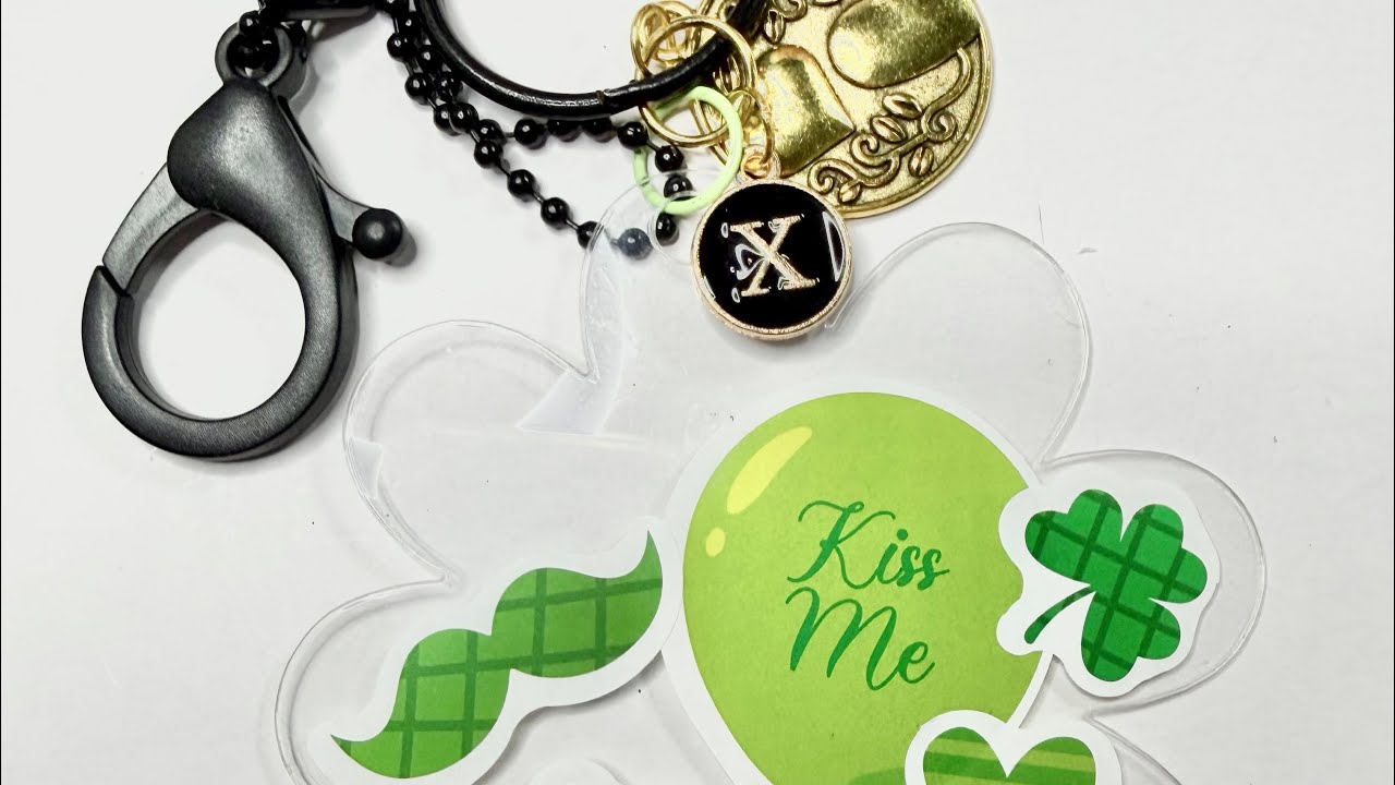 Luck of the Irish keychains and let’s Fall down the Rabbit Hole mini album DTP for @ClearScraps 