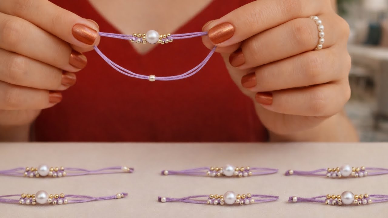 Uau! Ninguém acredita que essa pulseira linda é tão fácil de fazer 😱