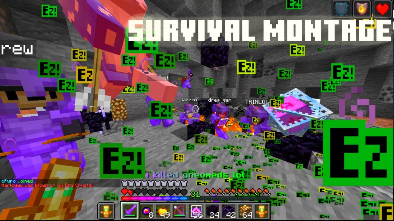 Vanilla Crystal PvP Survival Montage