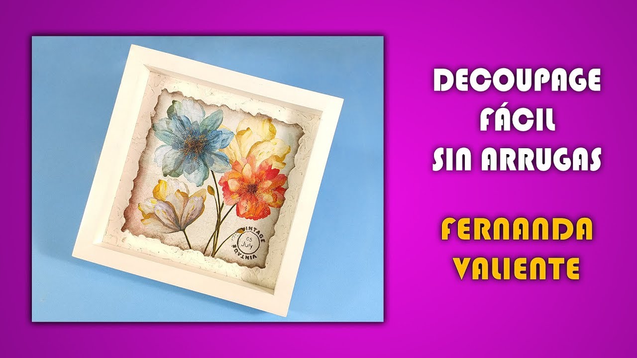Cómo hacer #decoupage con servilletas sin arrugas [Subtitulado en español]