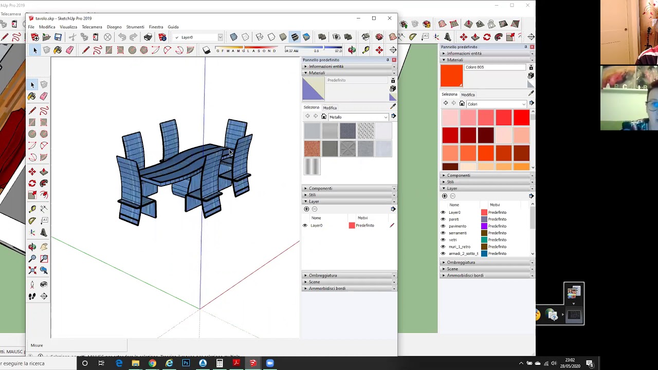 SketchUp avanzato: inserire cucina e soggiorno