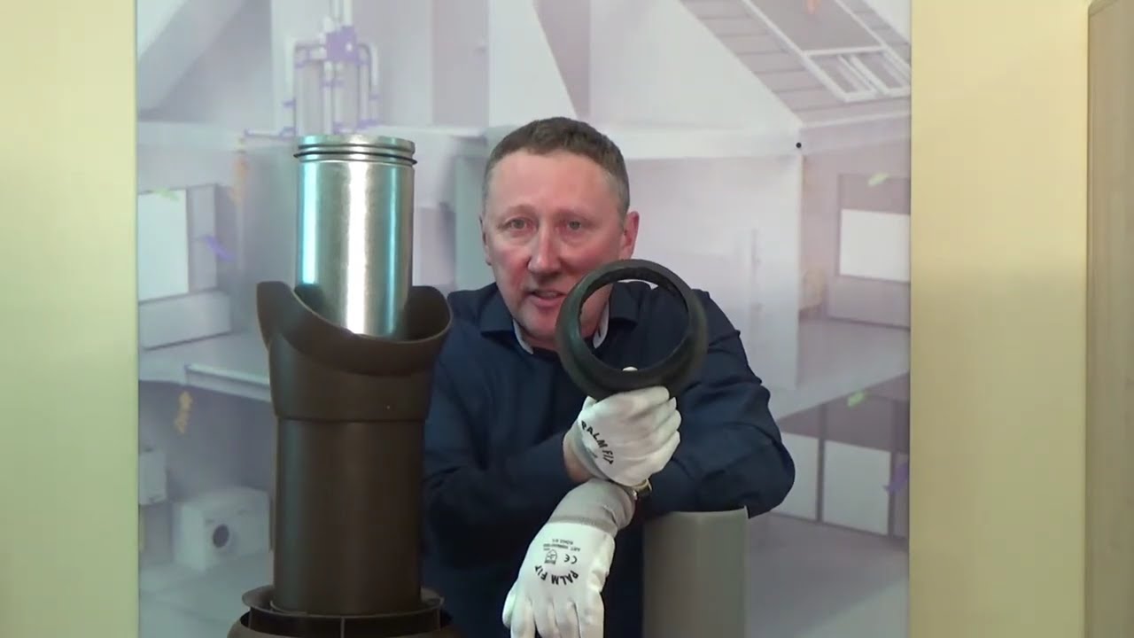 Как соединить трубу 110 с вентиляционным выходом VILPE?