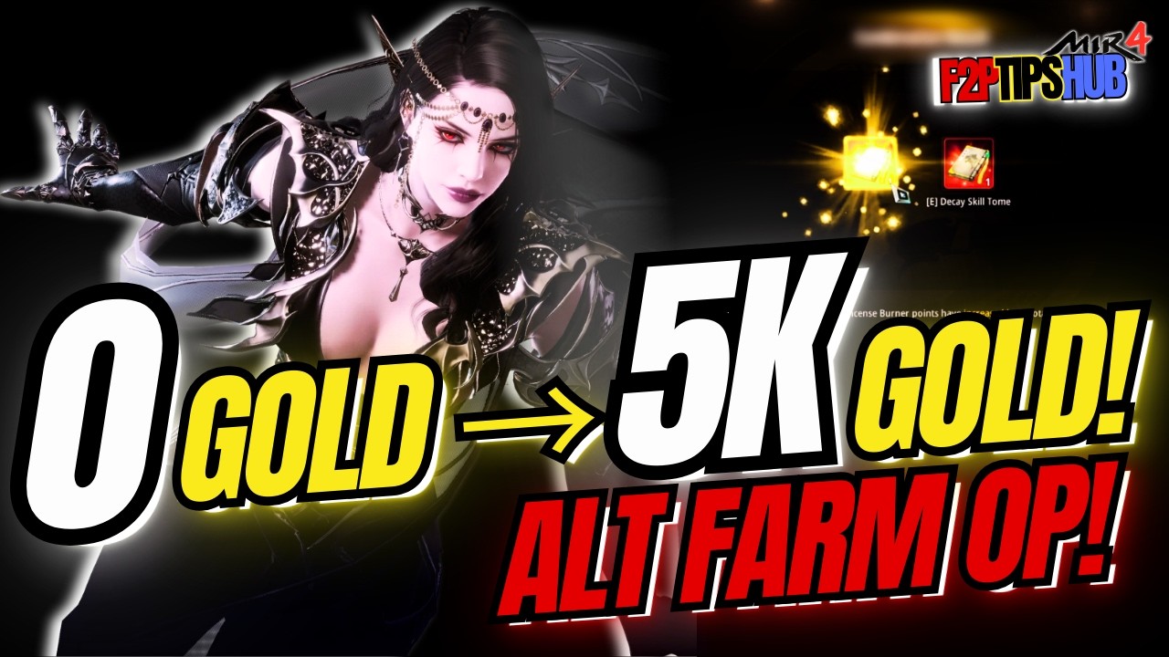 MIR4 0 Gold to 5K Gold FAST! | Best F2P Skill Tome Summon + Market Strategy