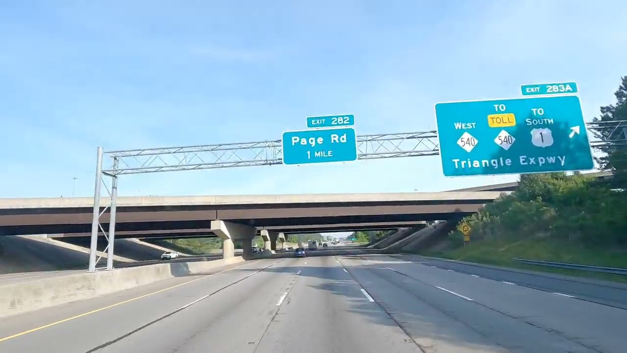 4K DRIVE TOUR INTERSTATE 40E RALEIGH TO MEBANE NC AREA